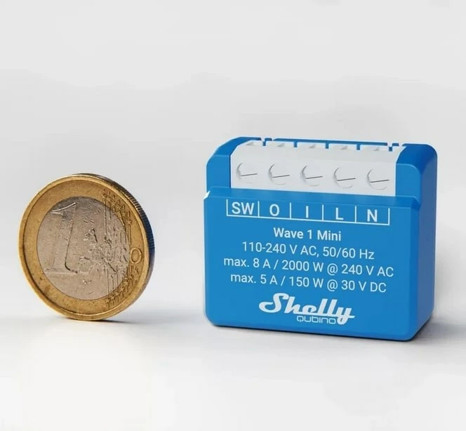 Smart switch Shelly Qubino Wave 1 Mini LR, Z-Wave, Blu 2