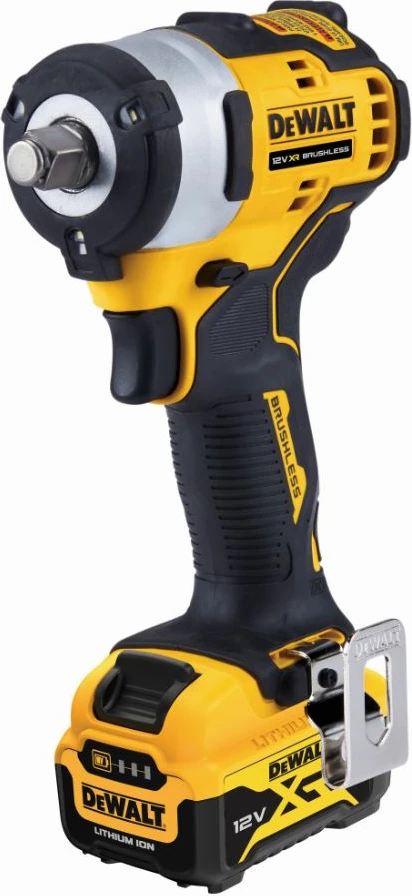 Çelës udarn me bateri DeWalt DCF901P1 12V 5Ah 1/2", me 1 bateri + karikues + kuti, e verdhë/zi