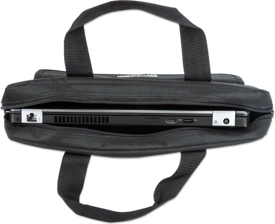 Çantë laptopi Manhattan London 17.3 inç, messenger, e zezë