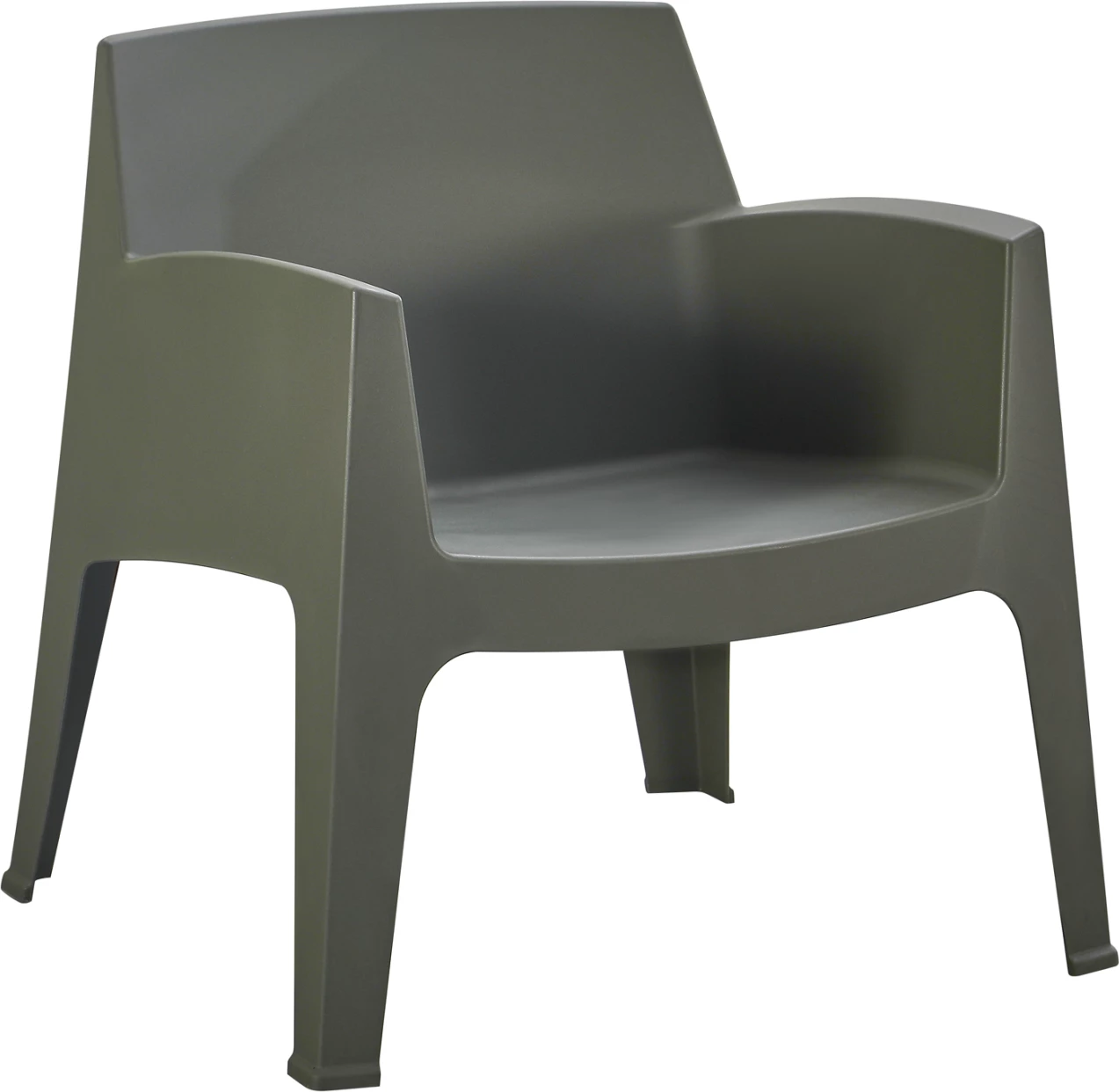 Karrige lounge polipropileni SLEEK, ngjyrë ulli e errët, FH6365.05, 62.5x48.5x73Hcm