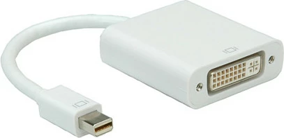 Adapter ROLINE Mini DisplayPort në DVI, 10 cm, i bardhë