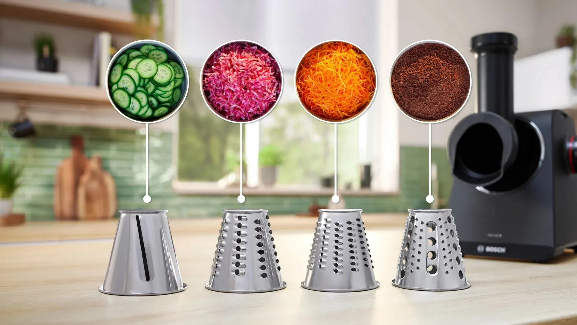 Mulli elektrik BOSCH Serie 4 MFWS450B, 500 W, i zi, me aksesorë