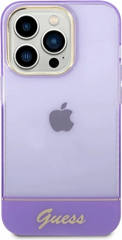 Mbrojtëse telefoni Guess Translucent për iPhone 14 Pro Max, vjollcë