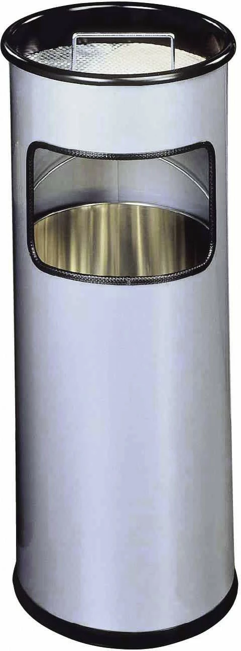Kosh mbeturinash Durable 333023, 17L, metal, tabaka hiri, argjendtë