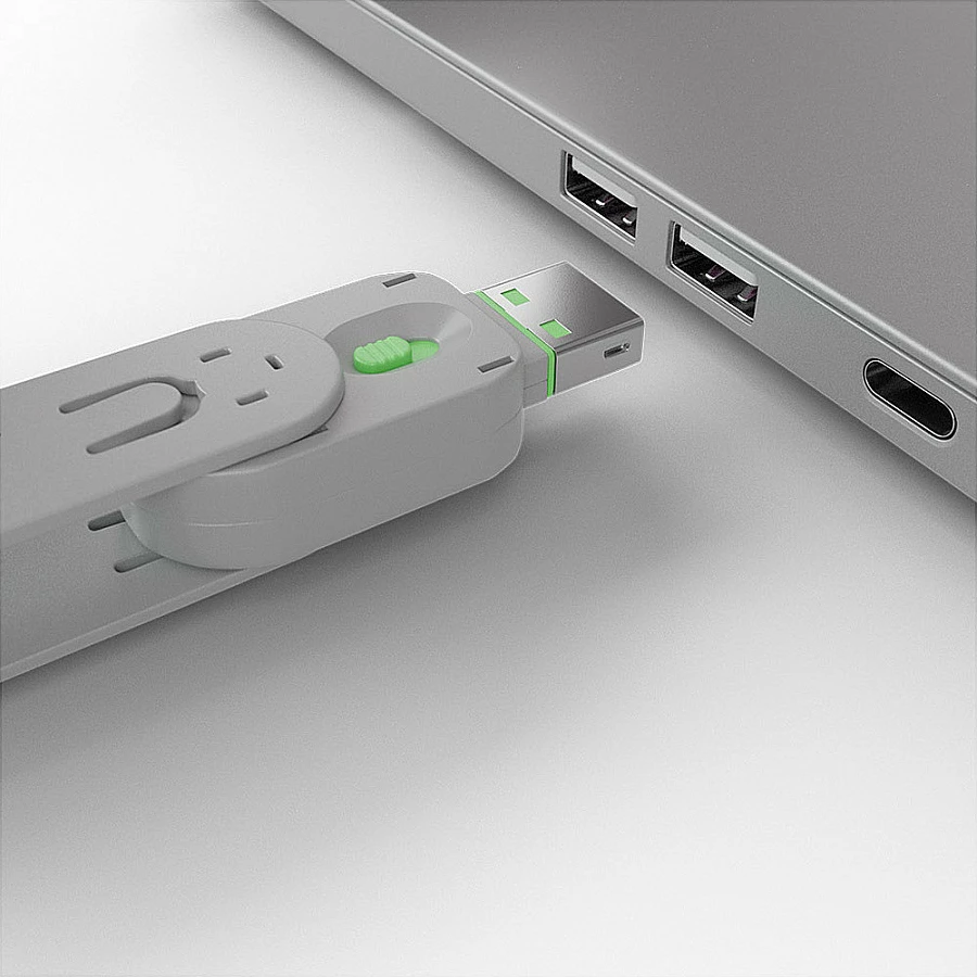 Bllokues porte USB-A LINDY, set 4 bllokues + çelës, i gjelbër