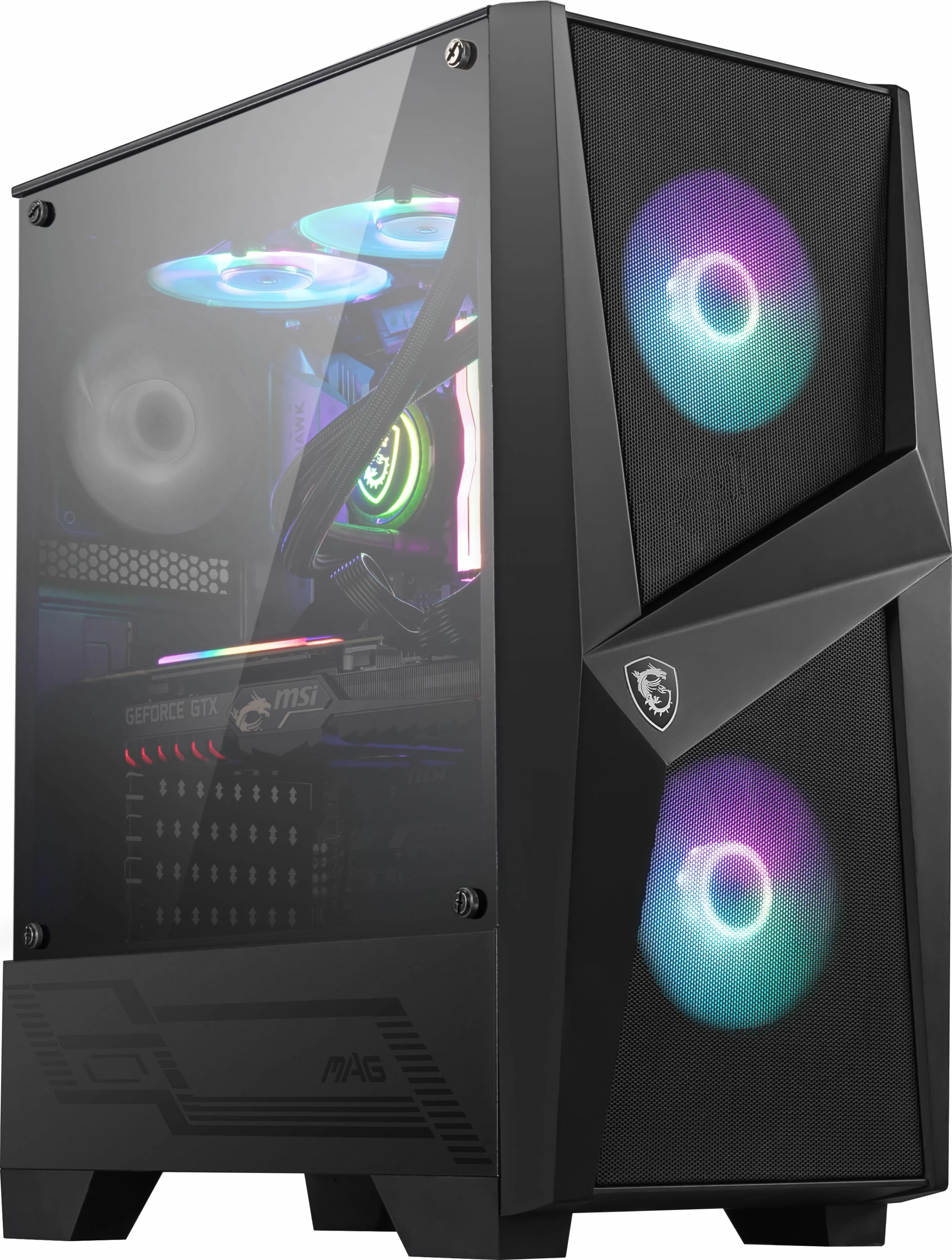Kasë MSI MAG Forge 100R (306-7G03R21-809) Midi Tower ATX, tempered glass, RGB, e zezë