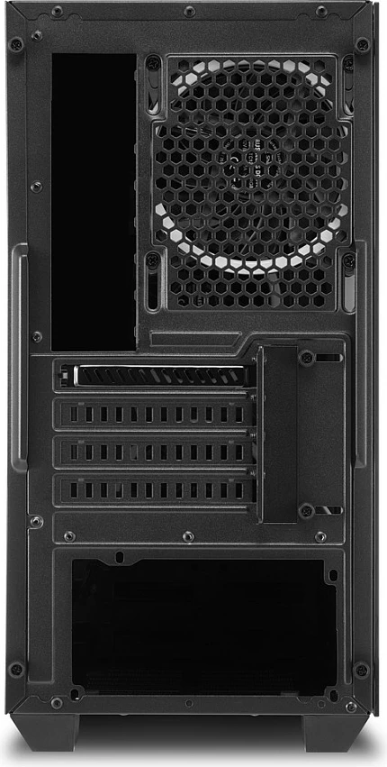 Kasë Sharkoon V1000 RGB, Micro Tower, micro ATX/Mini-ITX, e zezë, me ndriçim RGB