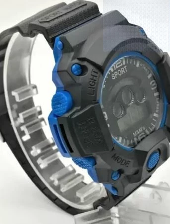 Orë digjitale Sport WR30MZK, zezë/kaltër