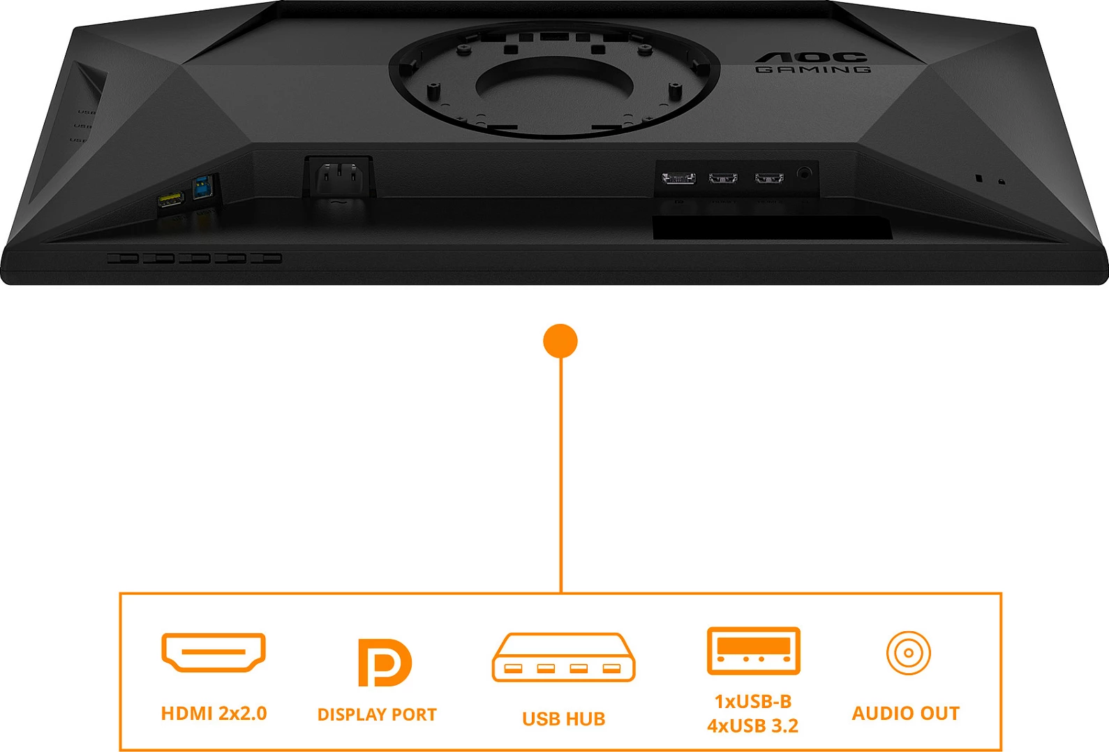Monitor AOC 25G4SXU 24.5 inç, 310Hz, Full HD, Adaptive Sync, zi/gri