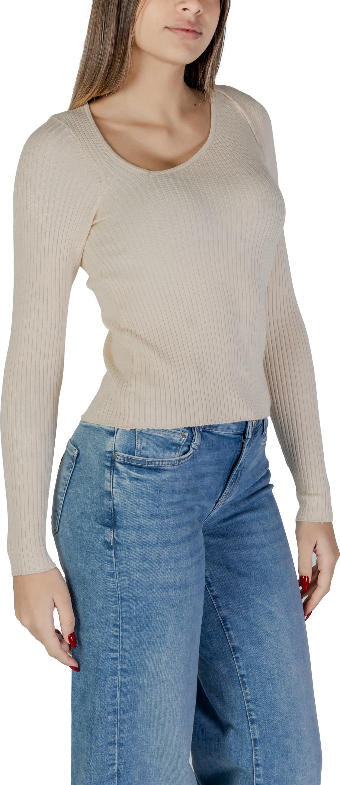 Xhemper për femra Vila Clothes VINELLY 14103386, krem [Madhësia: M]