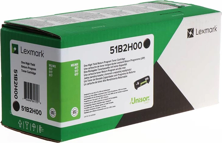 Toner Lexmark 51B2H00 rendiment i lartë 8500 faqe XL, e zezë