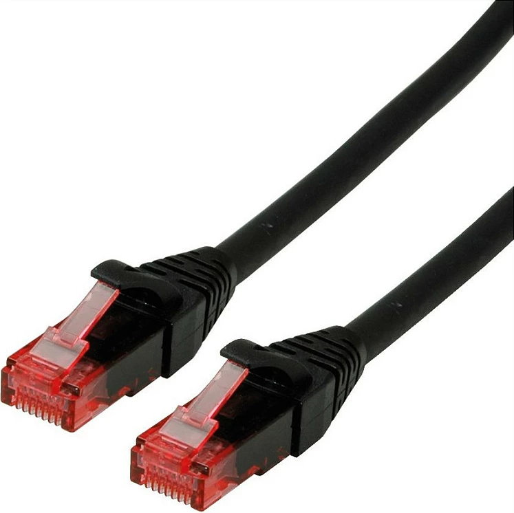 Kabllo rrjeti ROLINE 21.15.2550, Cat6, 0.5 m, RJ-45 në RJ-45, e zezë