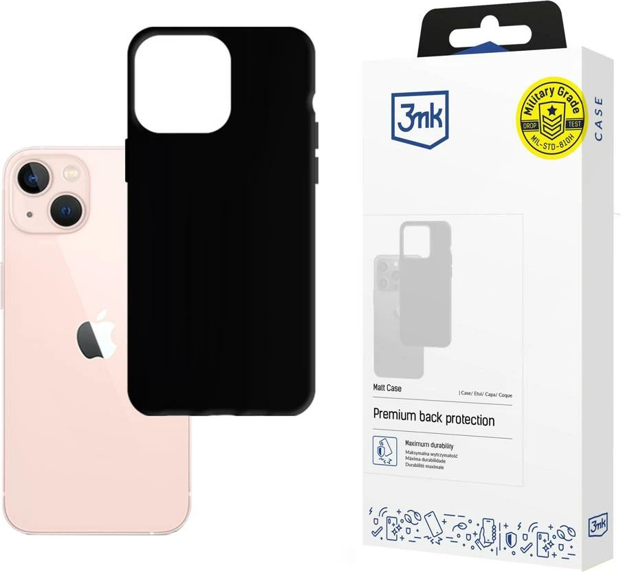 Mbështjellës 3mk Matt Case për iPhone 14 Plus, i zi