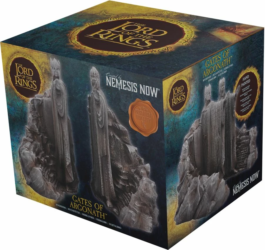 Mbështetëse librash NEMESIS NOW Lord of the Rings Gates of Argonath 19 cm, gri, set 2 copë