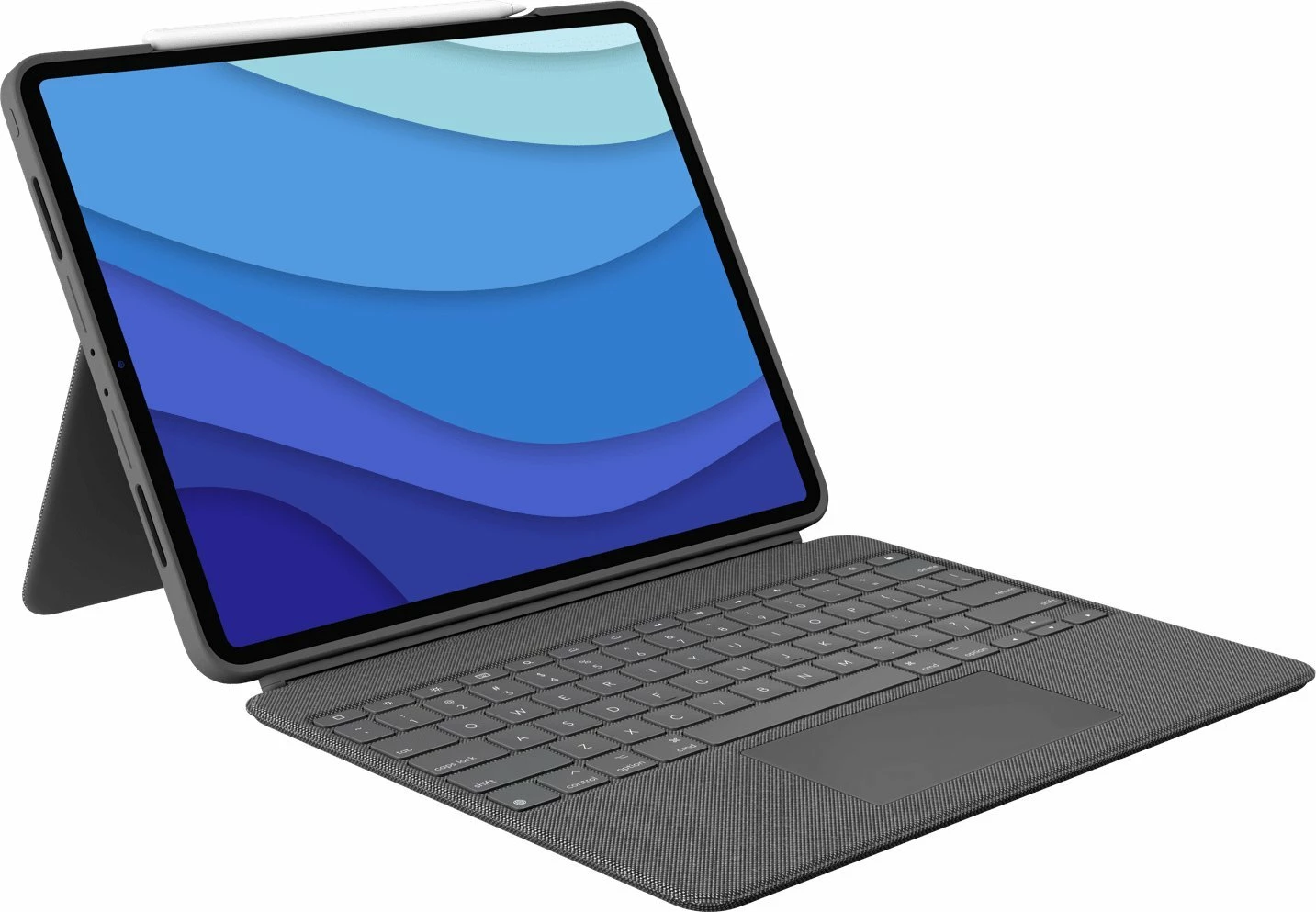 Tastierë me mbështjellës Logitech Combo Touch 920-010257 për iPad Pro 12.9" (Gen 5/6), QWERTY US, Smart Connector, gri