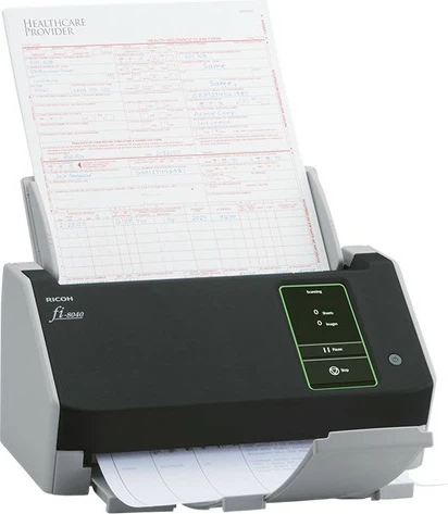 Skaner Ricoh fi-8040, 210 x 297 mm, 600 x 600 DPI, 24 bit, 8 bit, 40 ppm, 80 ipm