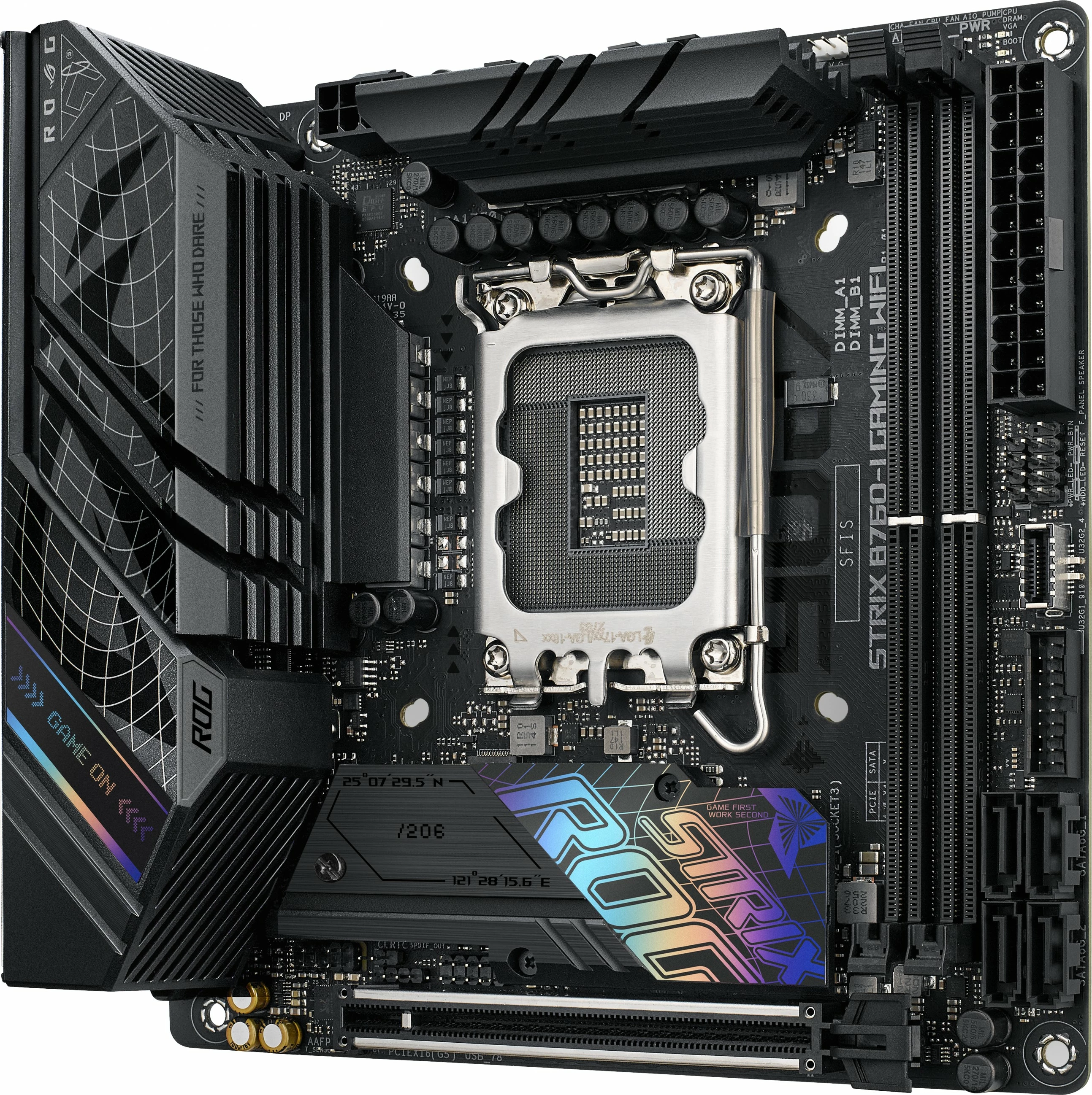 Pllakë amë ASUS ROG STRIX B760-I GAMING WIFI, Intel, LGA 1700, DDR5-SDRAM, 96 GB