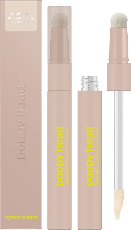 Korrektor nën sy për femra Poppy Head Eyece Cream Brightening-Correcting Under Eye Concealer 02 Beige Freeze, 1 copë, 02 Beige Freeze