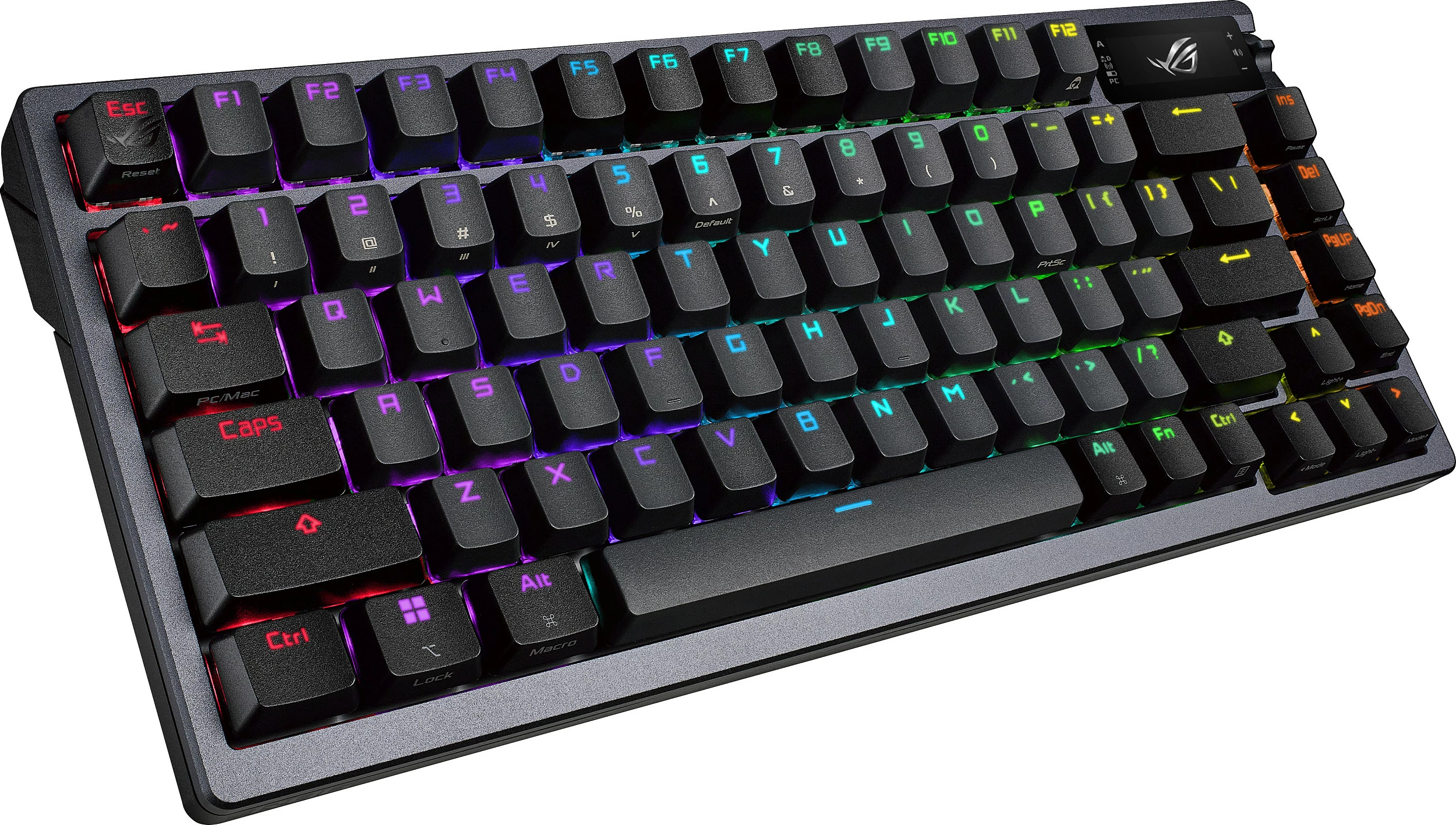 Tastierë gaming ASUS ROG Azoth, 75%, mekanike ROG NX Red, hotswap, USB/2.4GHz/Bluetooth, RGB, AZERTY FR, e zezë