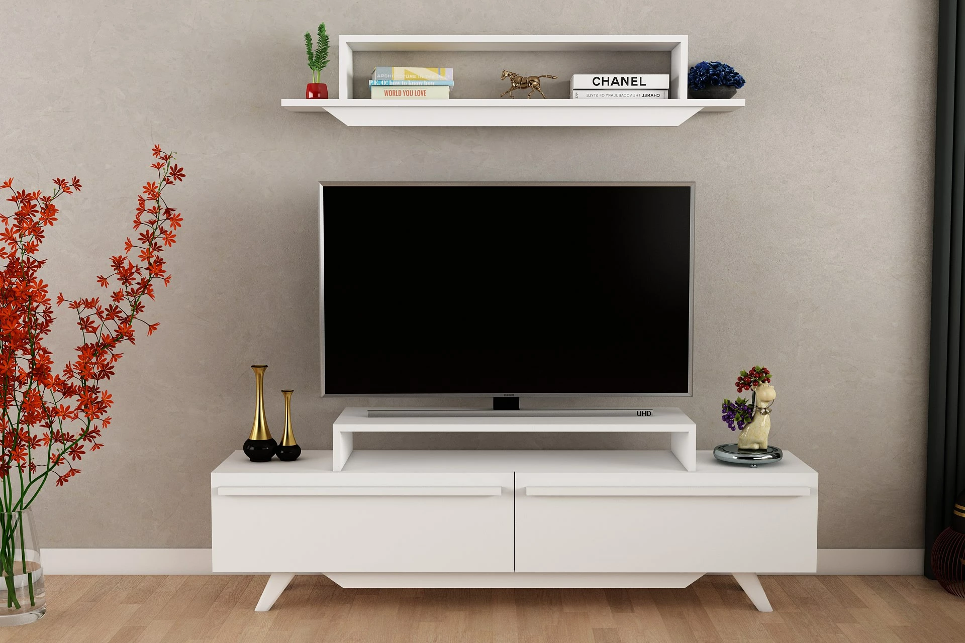 Njësi TV Hanah Home, Harmony, e bardhë