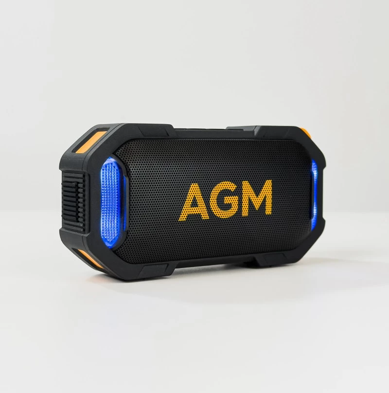 Altoparlant Bluetooth AGM MagROCK 8W TWS IPX7 me magnet dhe RGB, i zi