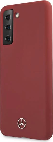 Mbështjellës, Mercedes, MEHCS21MSILRE Silicone Line hardcase për Samsung Galaxy S21+, silikon/TPU, e kuqe