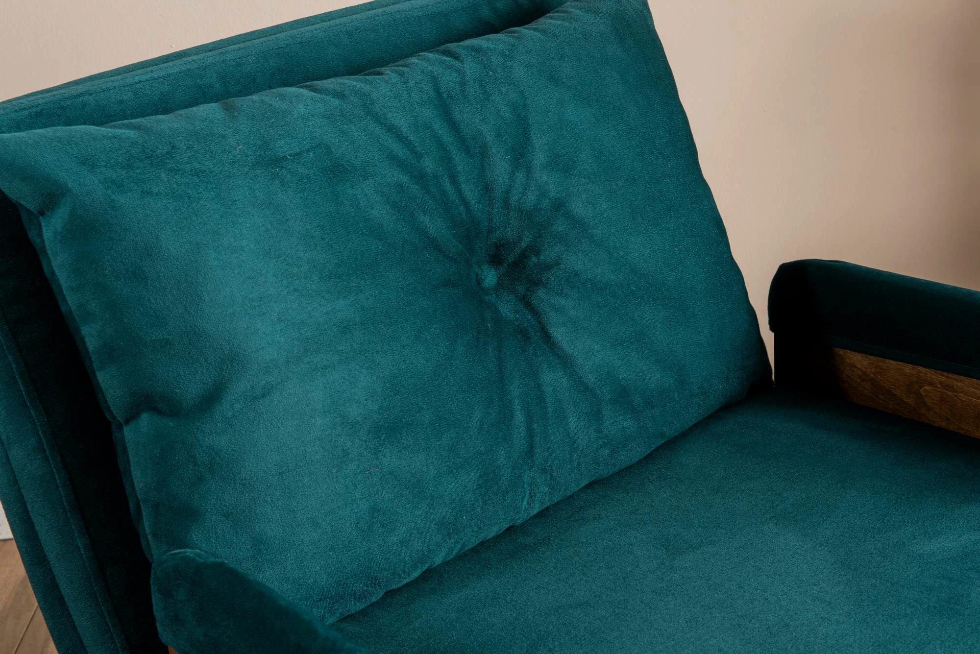 Krevat-karrige një vendi, Atelier del Sofa Cosmo, ngjyrë jeshile petrol