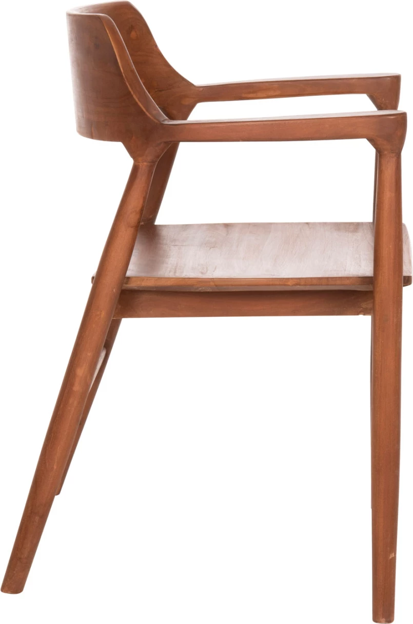 Karrige ngrënieje me krahë NIONI FH9476.01 dru TEAK ngjyrë arre 57x53x77H cm