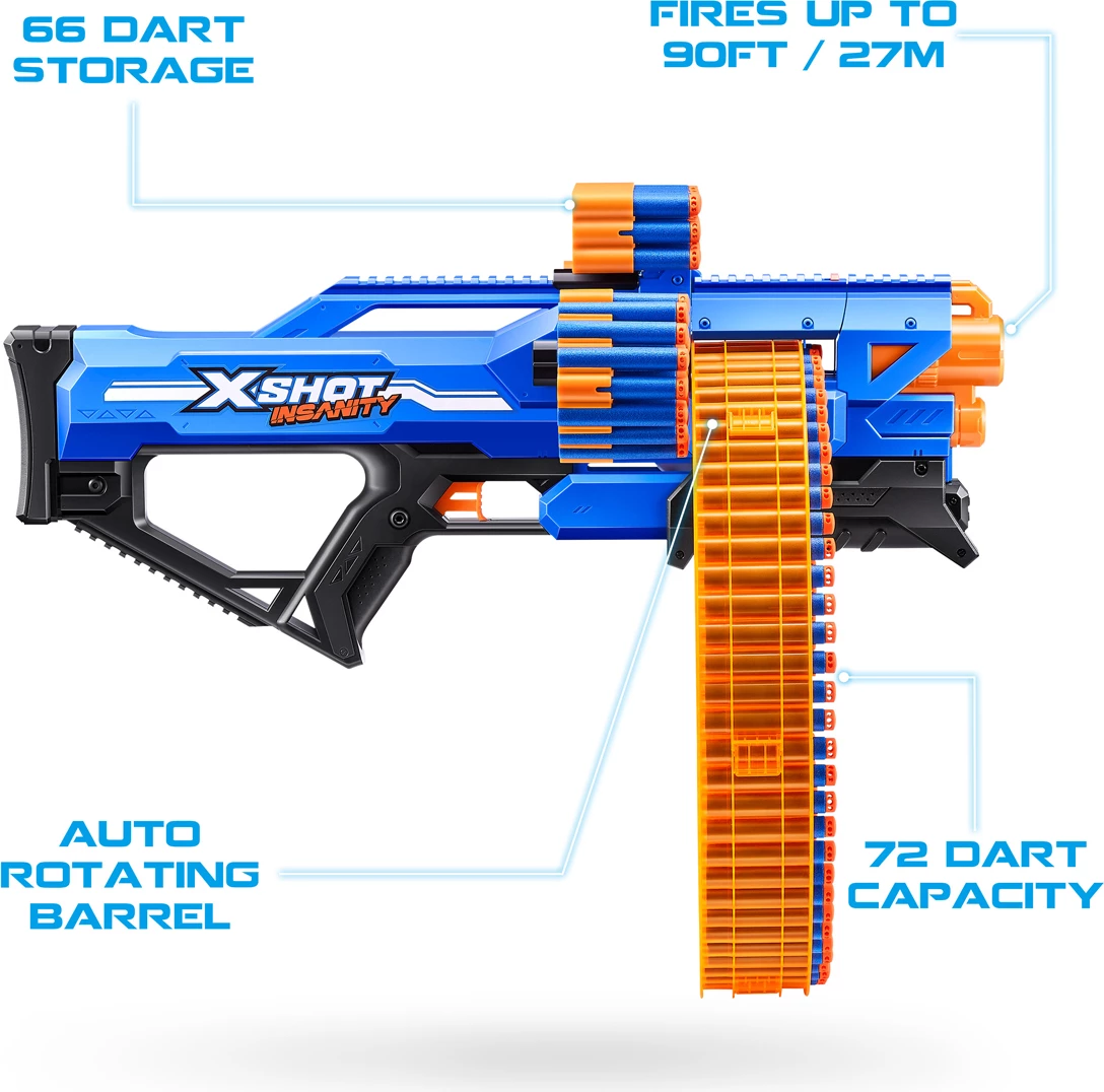 Lodër për djem X-Shot Insanity Mad Mega Barrel by ZURU
