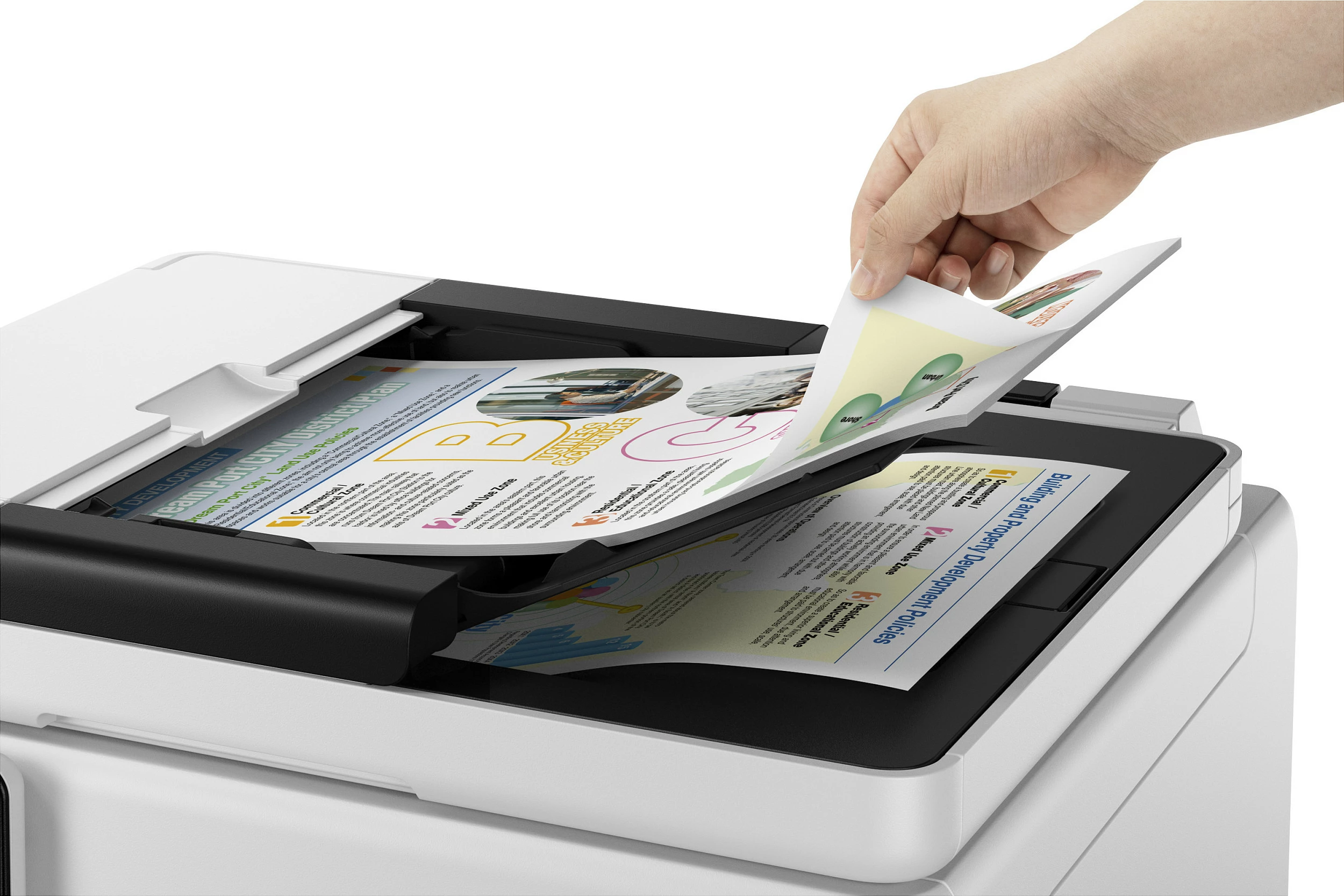 Printer multifunksional Canon MAXIFY GX7150, Inkjet MegaTank, A4, duplex, ADF 50 fletë, Ethernet, bardhë/zi