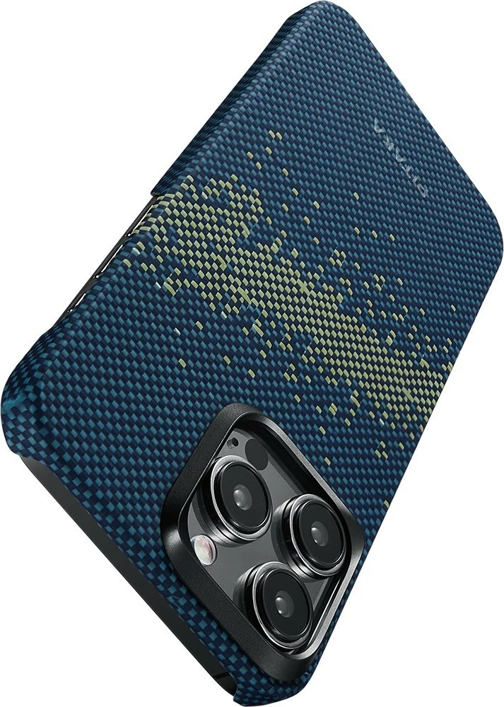 Mbështjellës Pitaka StarPeak MagEZ Case 4 për iPhone 15 Pro, aramid fiber, MagSafe, Milky Way Galaxy 8