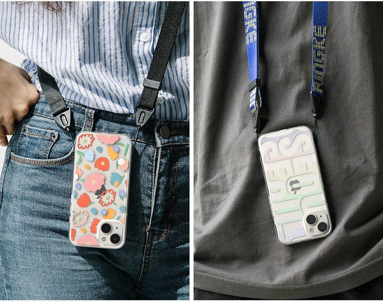 Mbështjellës Ringke Fusion Design për iPhone 14 Plus, transparent me lule