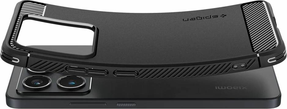 Mbështjellës Spigen Rugged Armor për Xiaomi 14T Pro, Matte Black