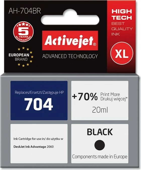 Toner Activejet AH-704BR për printer HP, i zi
