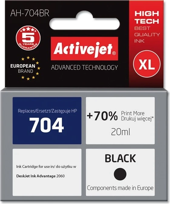 Toner Activejet AH-704BR për printer HP, i zi
