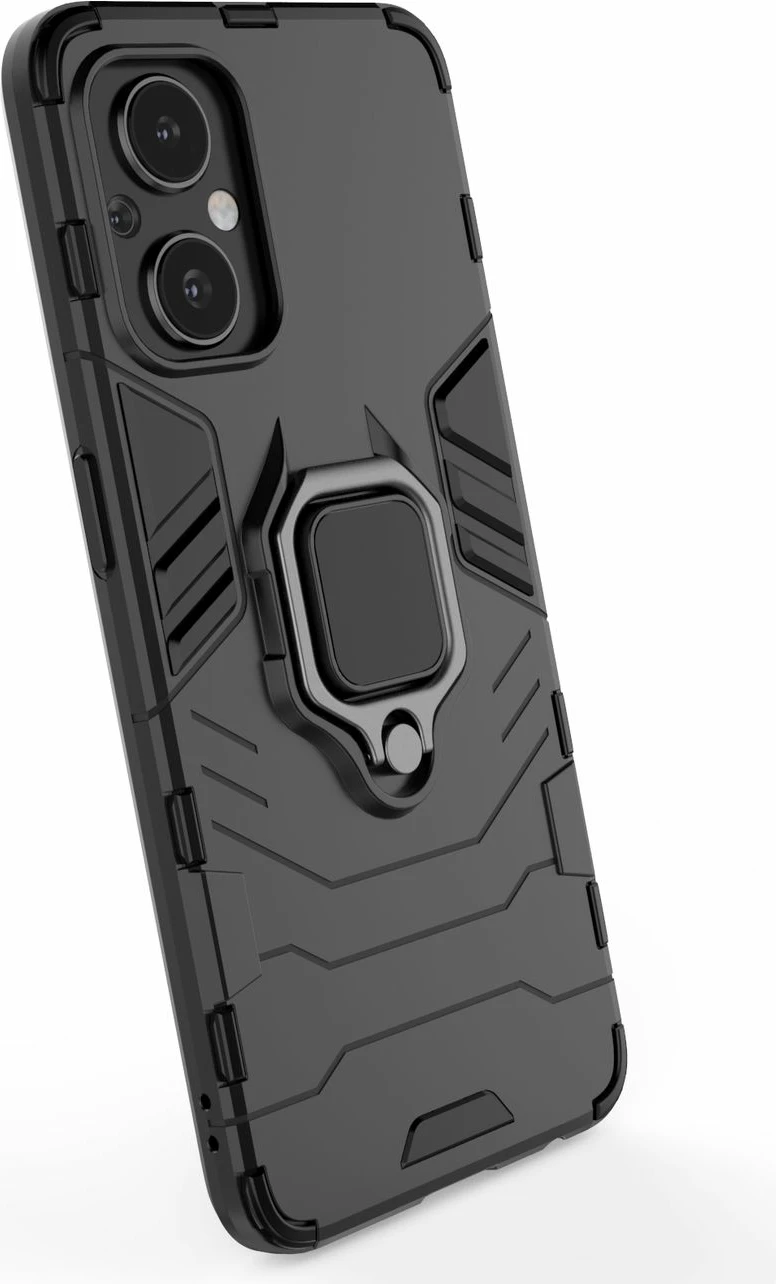 Mbështjellës Hurtel Ring Armor për OnePlus Nord N20 5G, i zi