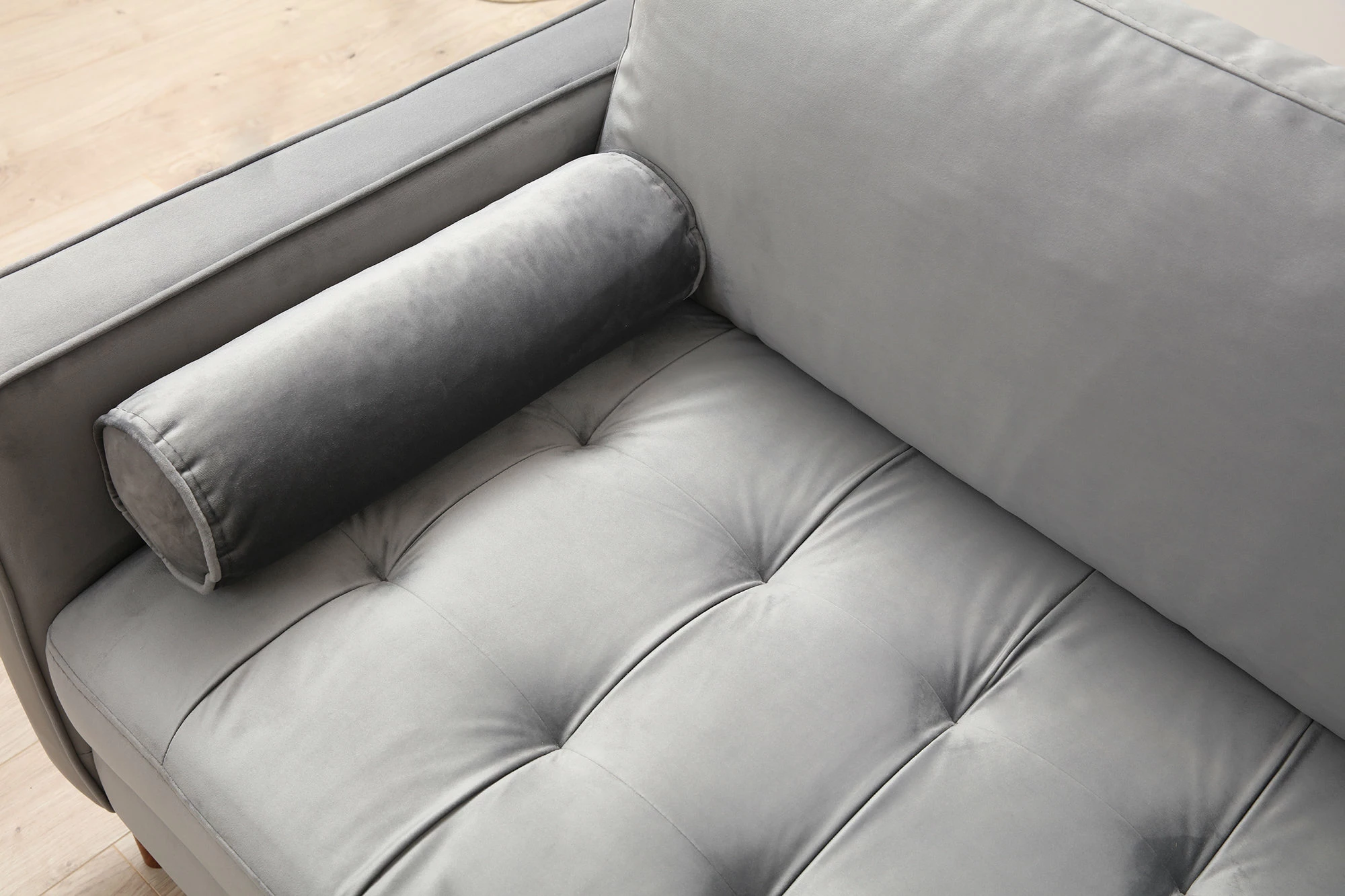 Divan treshe Atelier del Sofa, Rome, ngjyrë gri e çelët