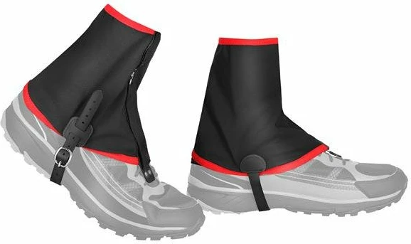 Mbrojtëse këmbësh për trail running Nils Camp NC17113, madhësi universale, e zezë-kuqe