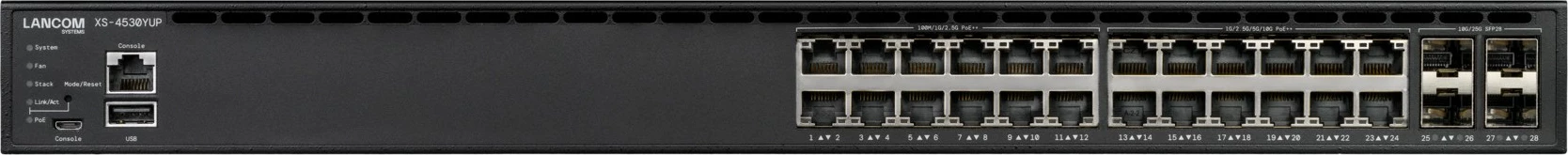 Switch LANCOM XS-4530YUP, Managed, Layer 3, 24 porta 10G/2.5G, PoE++, rackmount, 1U
