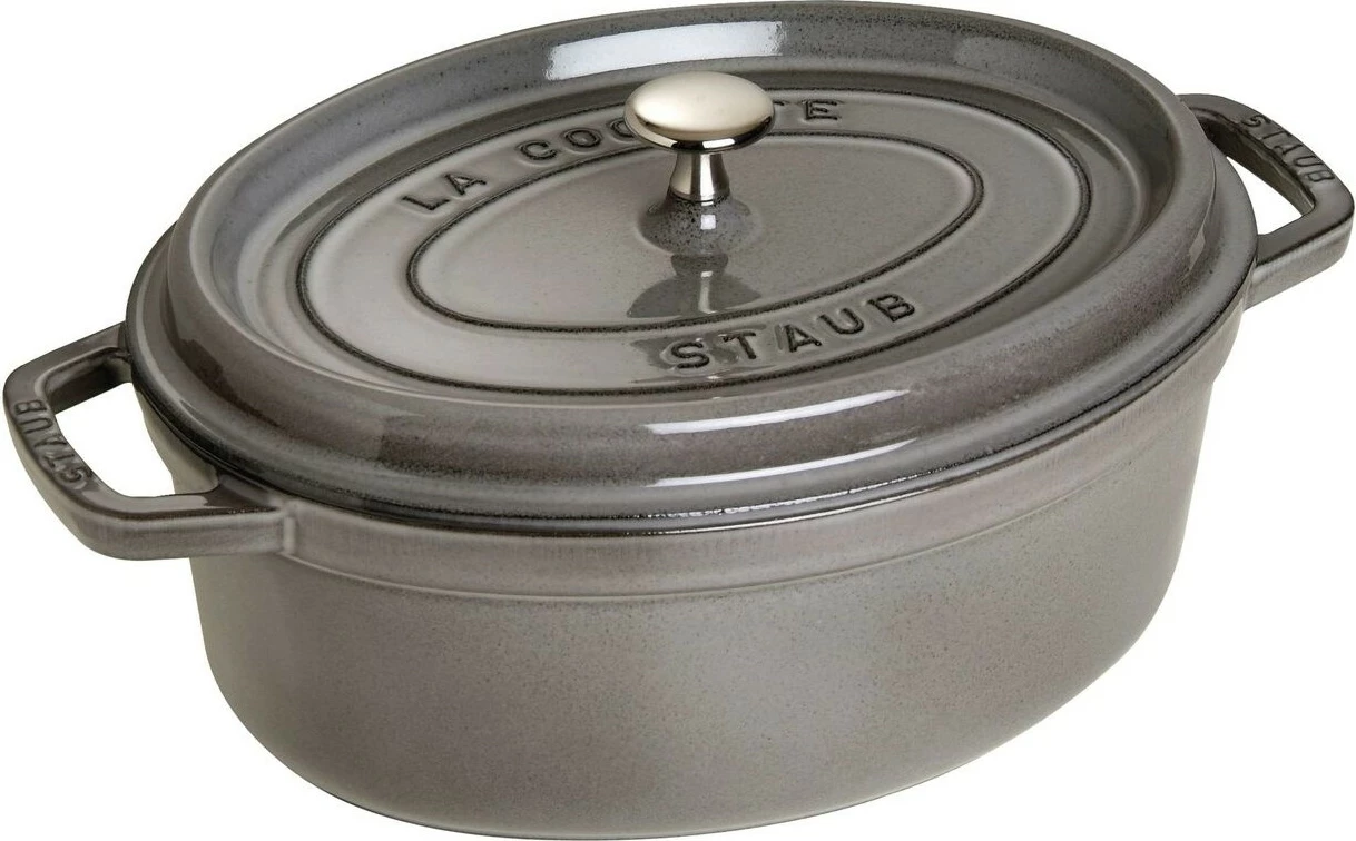 Enë casserole Staub La Cocotte, 5.5L, gize, ovale, gri