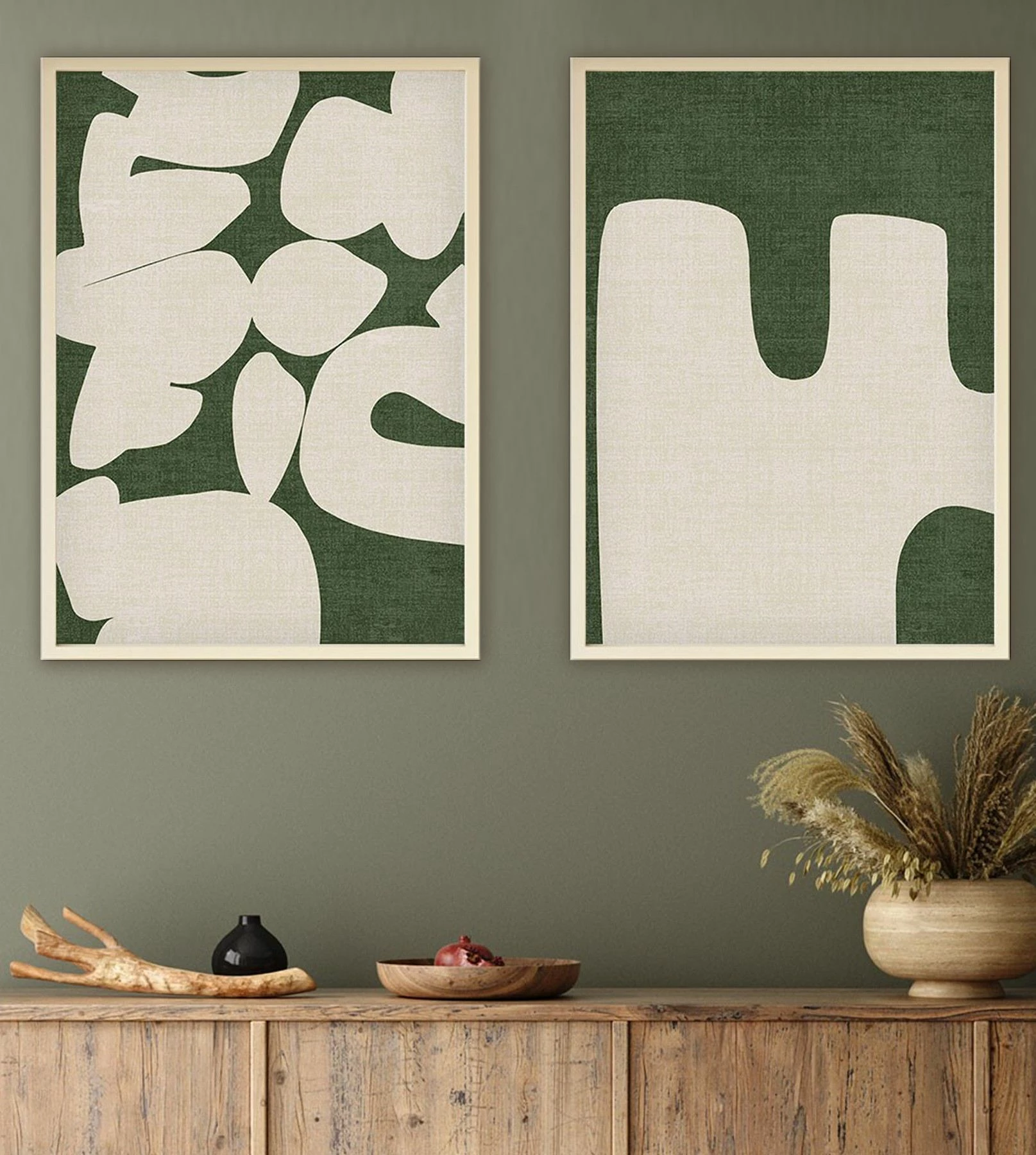 Pikturë dekorative me kornizë MDF (2 copë), Wallity, Huhu202, 50x70cm