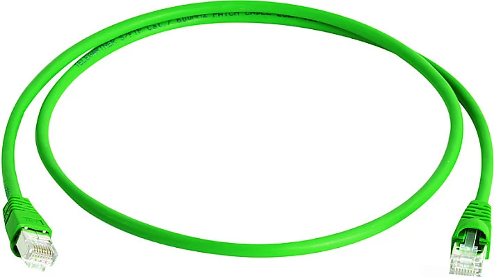 Kabllo rrjeti Telegärtner Patchkabel Cat6A S/FTP 0.25m, RJ45, PoE+, e gjelbër