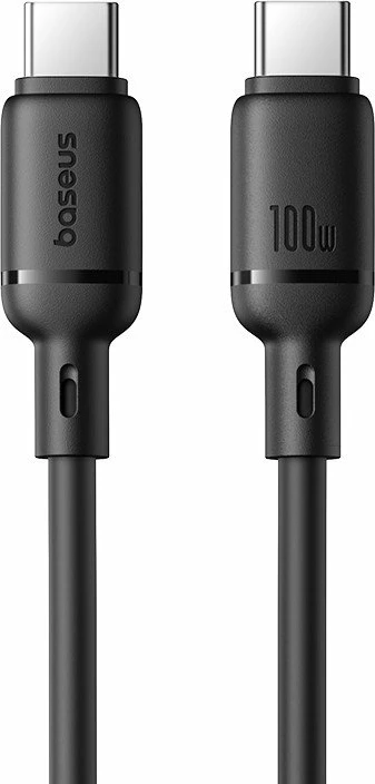 Kablë USB-C në USB-C Baseus Silky Series 100W 1 m, e zezë