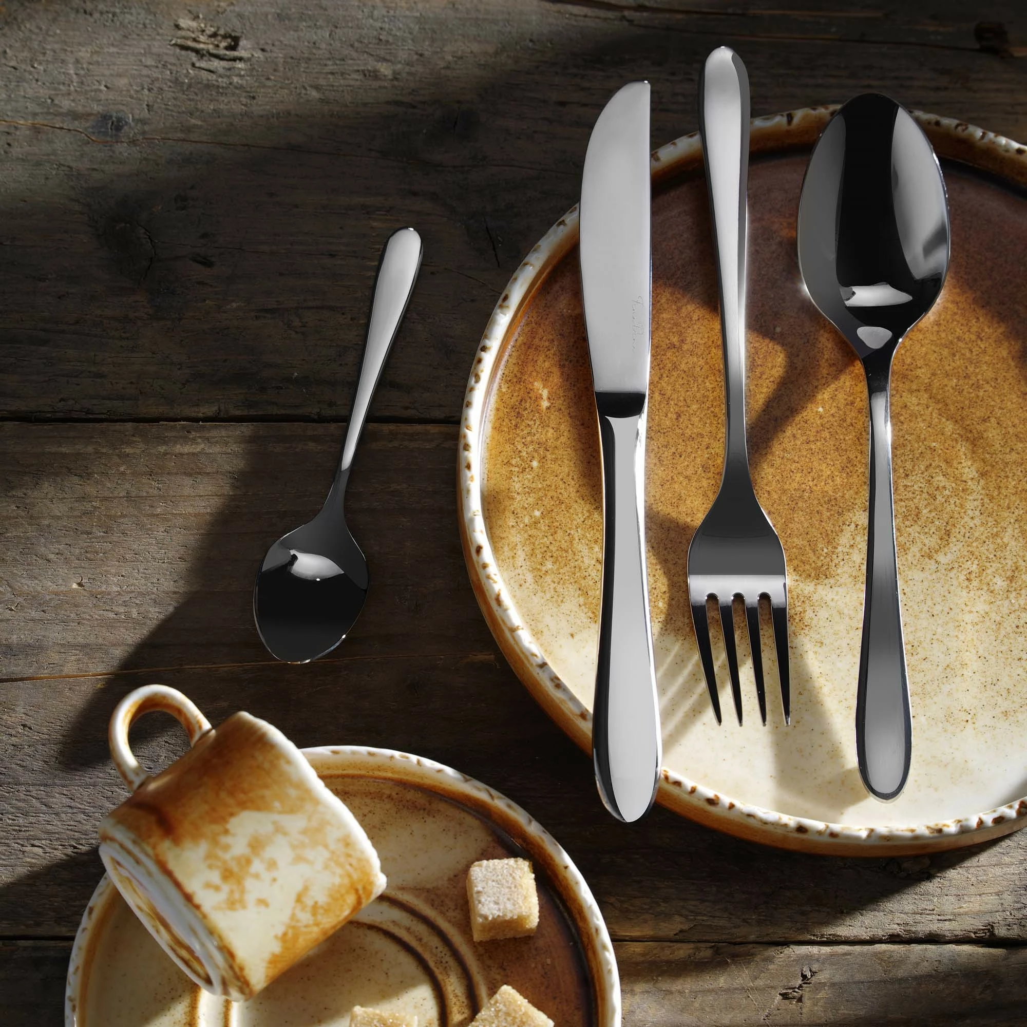 Lugë latte Fine Dine 192 mm, çelik inox 18/10, set 12 copë, argjendtë