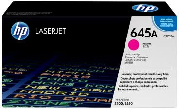Toner HP 645A C9733A për LaserJet 5500/5550, rendiment 9,800–23,700 faqe, magenta