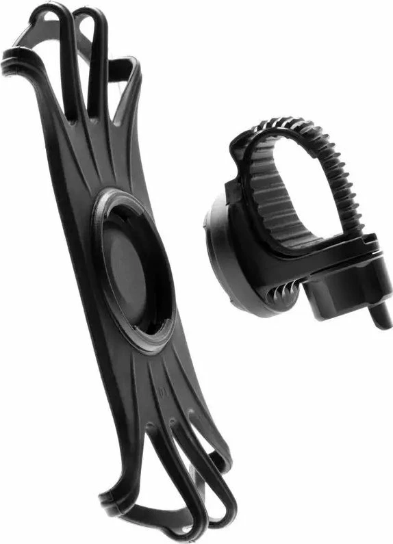 Mbajtëse telefoni për biçikletë Fixed Bikee 2, 4.0–6.5\", rrotullim 360°, e zezë