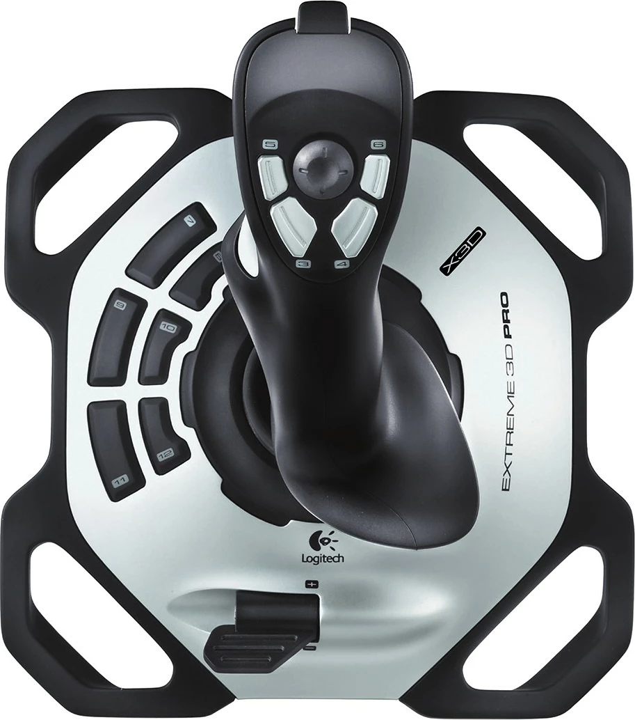 Joystick Logitech G Extreme 3D PRO, PC, Digital, Wired, USB 2.0, Zi, Bardhë