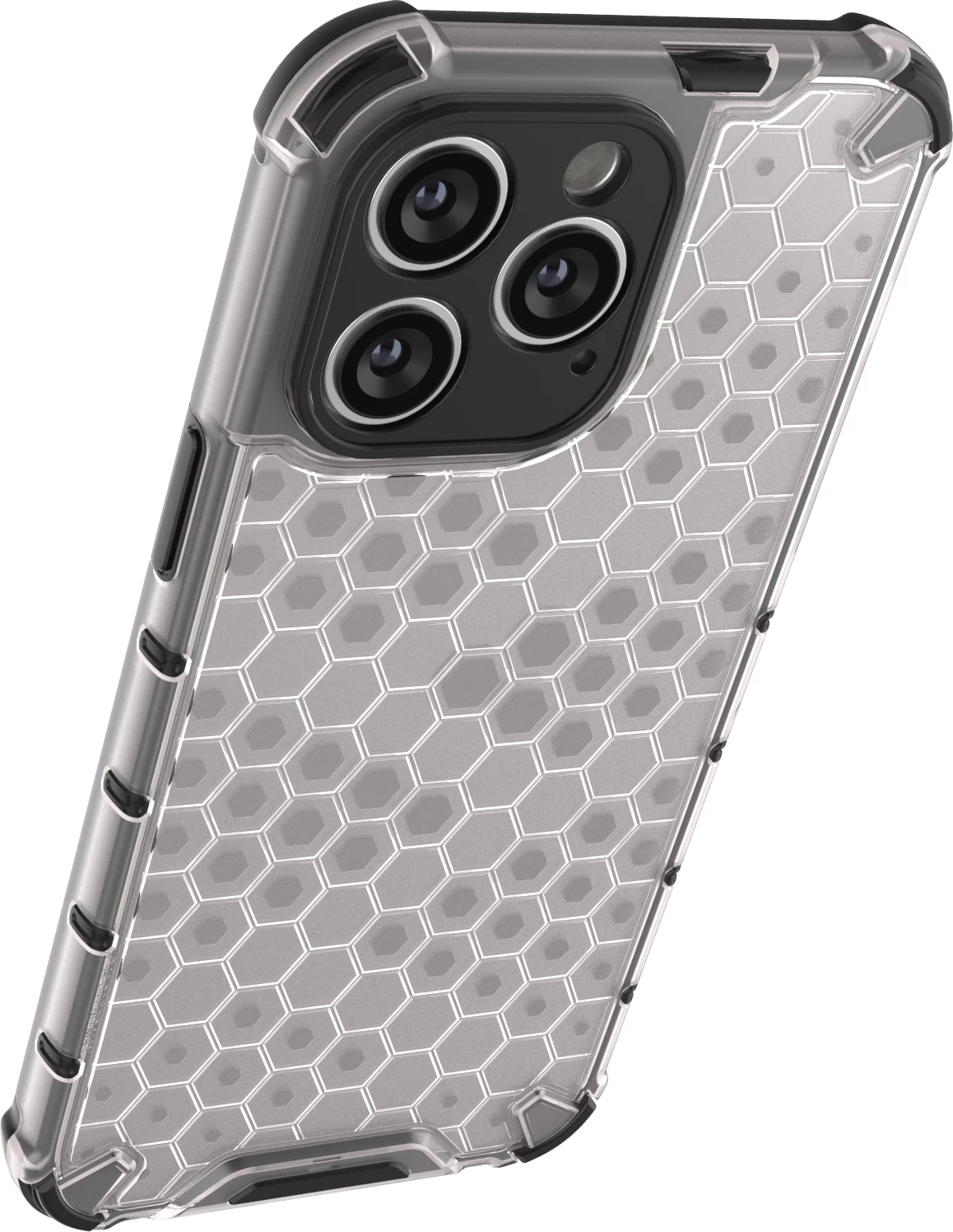 Mbështjellës Hurtel Honeycomb për iPhone 14 Pro, transparent