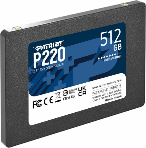 SSD disk PATRIOT P220 512GB 2.5\" SATA 3