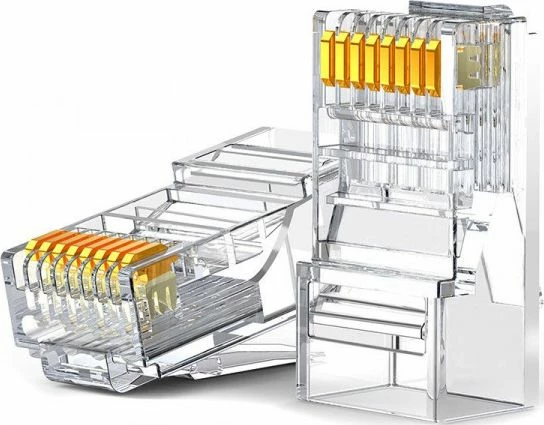 Konektor RJ45 Ugreen 50961 Cat 6 8P8C, 10 copë, transparent
